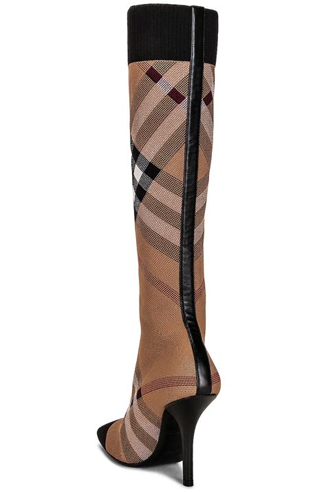 dolman knee high boot burberry|Burberry Dolman Checked Stretch.